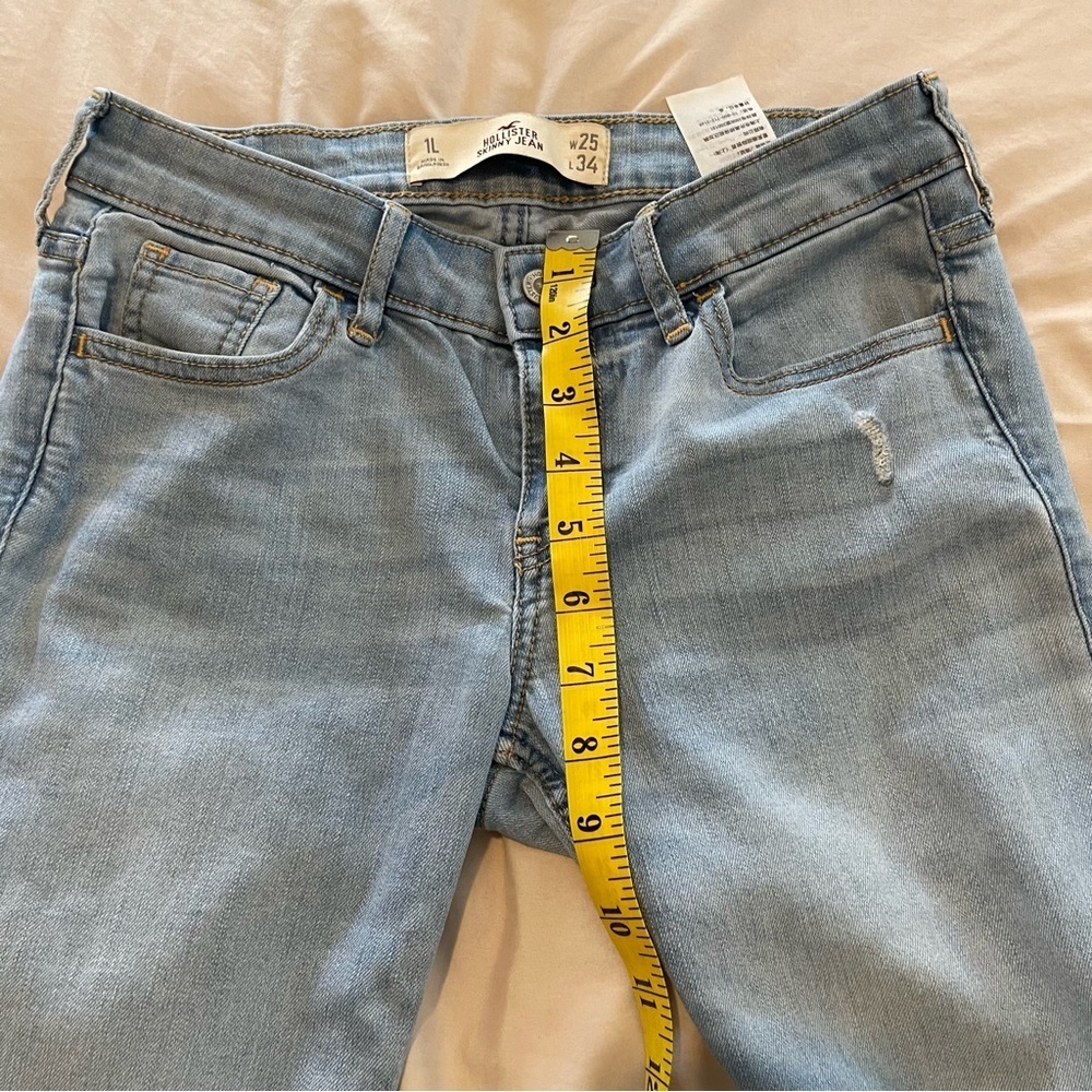 Hollister Women's Sky Blue Skinny Leg Jeans Size 1L - Picture 2 of 6
